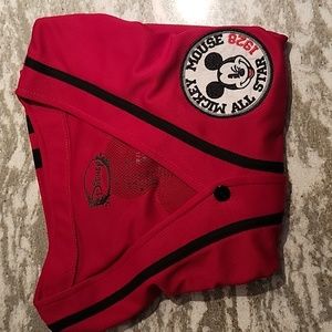 Red Disney Mickey Mouse All Star 1928 baseball jersey